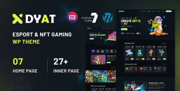 DYAT – eSports and Gaming NFT WordPress Theme