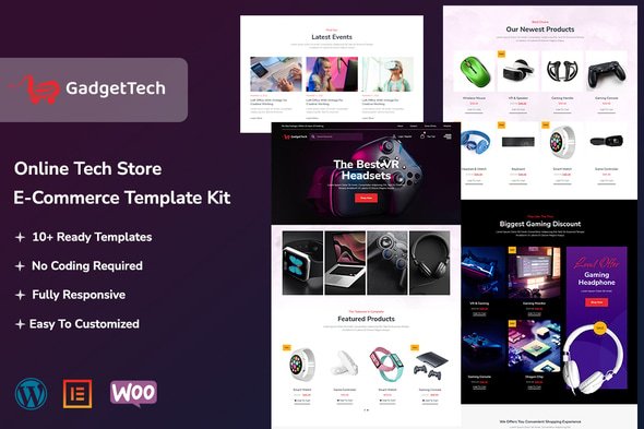 GadgetTech – Electronic Gadget WooCommerce Elementor Pro Template Kit