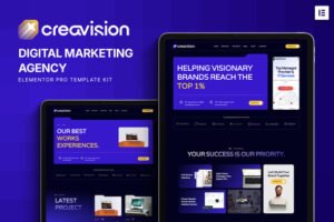 Creavision – Digital Marketing Agency Elementor Pro Template Kit