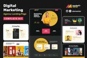 Marketiverse – Digital Marketing Services Landing Page Template Kit
