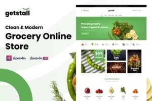 Getstall – Grocery Store Elementor Template Kit for WordPress